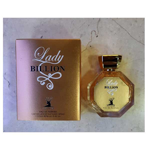 ادوپرفیوم زنانه اسپیگان مدل لیدی بیلیونESPIGAN LADY BILLION حجم 100میلی لیتر