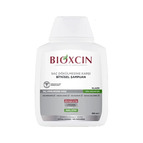 شامپو ضد ریزش گیاهی بیوکسین کلاسیک مناسب موهای چرب هدیه دار حجم 100+300 میلی لیتر